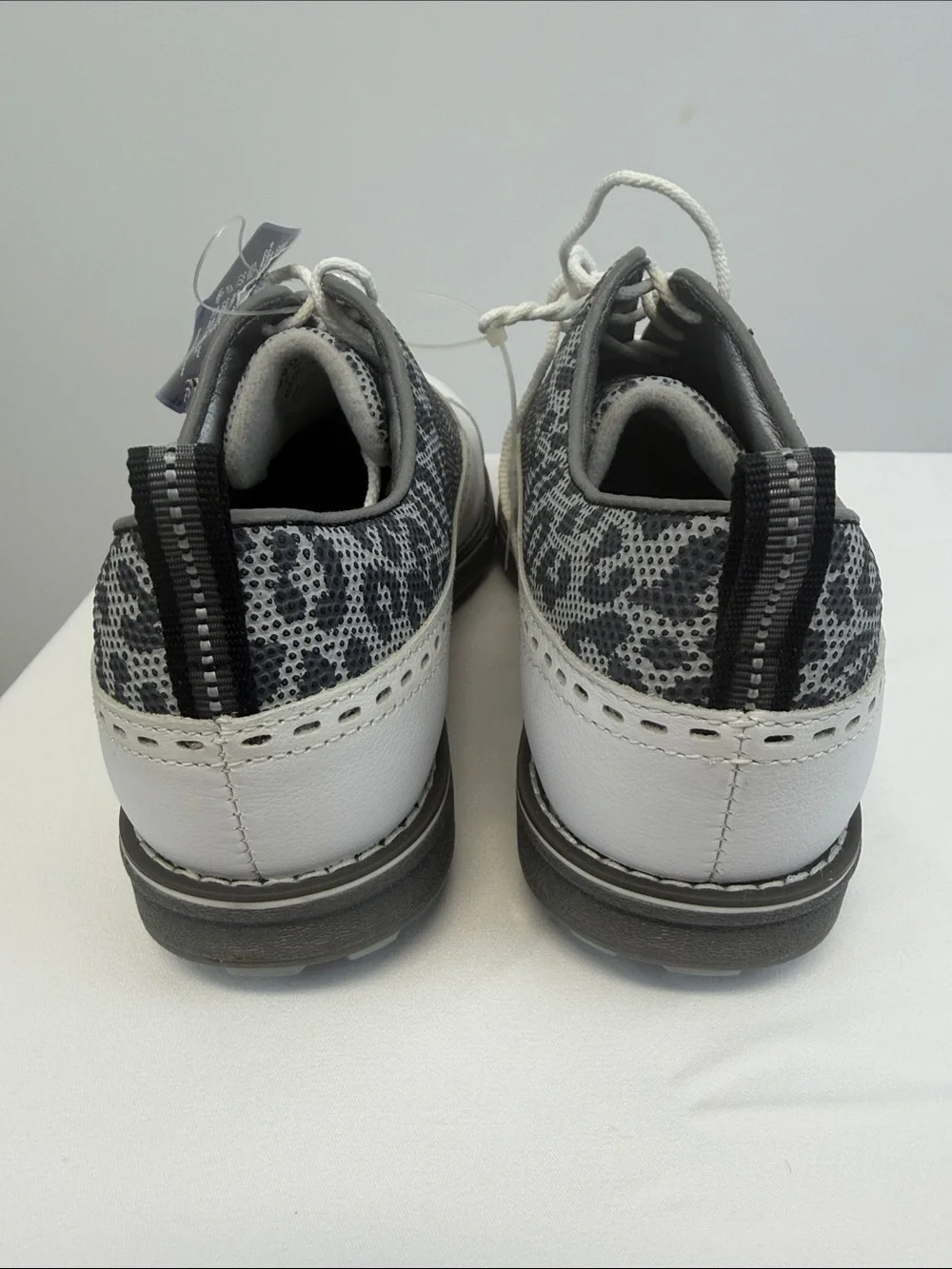 NWT FootJoy DryJoys Premiere Series White Leopard Leather Golf Shoes 7